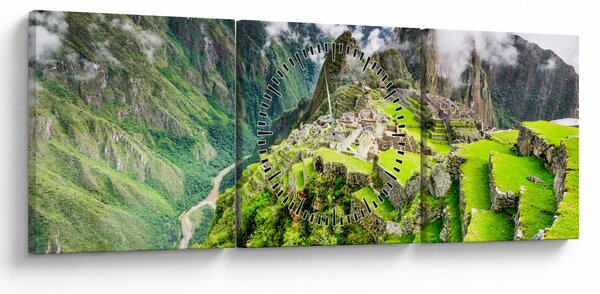 Tablou - Machu Picchu (cu ceas) (90x30 cm)