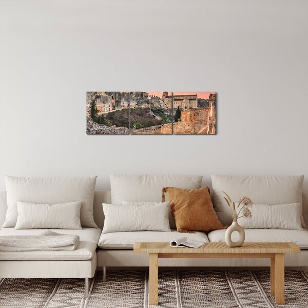 Tablou - Gravina în Puglia, Italia (cu ceas) (90x30 cm)