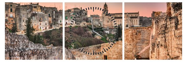 Tablou - Gravina în Puglia, Italia (cu ceas) (90x30 cm)