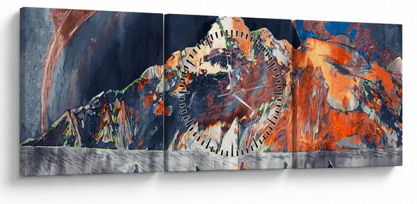 Tablou - Ilustrație de sweathouses (cu ceas) (90x30 cm)