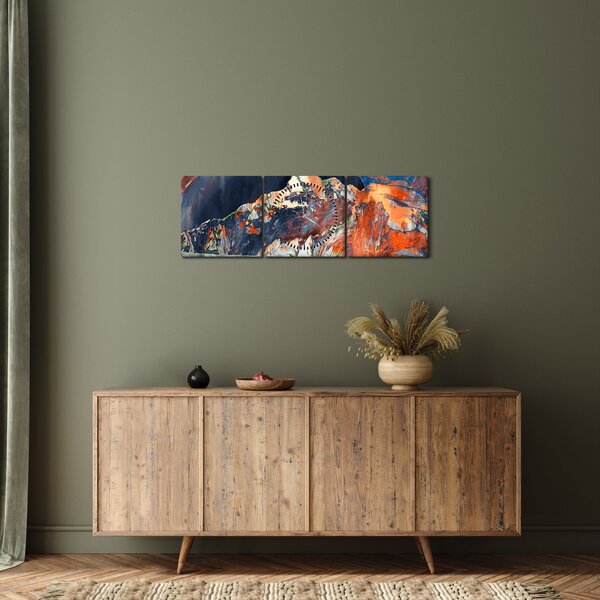 Tablou - Ilustrație de sweathouses (cu ceas) (90x30 cm)