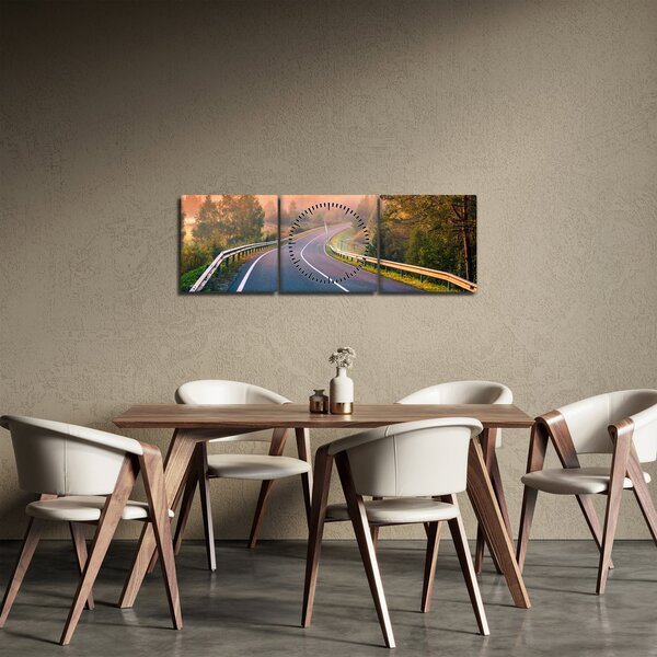 Tablou - Călătoria la răsăritul soarelui (cu ceas) (90x30 cm)