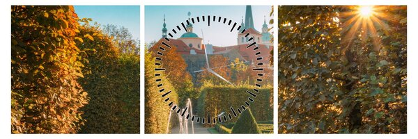 Tablou - Palatul Wallenstein (cu ceas) (90x30 cm)