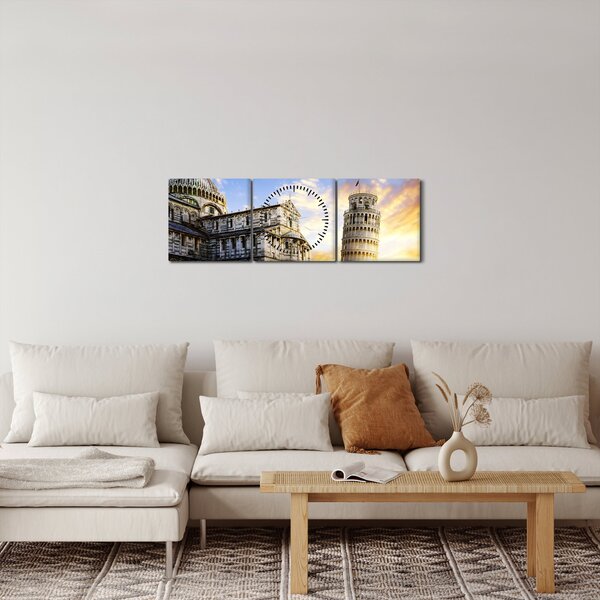 Tablou - Pisa (cu ceas) (90x30 cm)