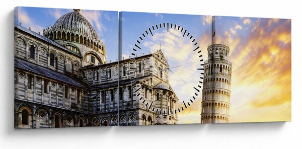 Tablou - Pisa (cu ceas) (90x30 cm)