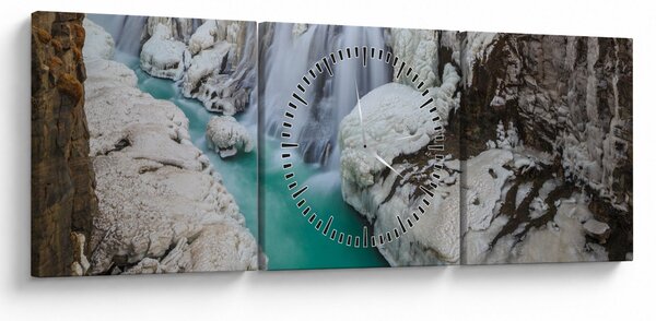 Tablou - Natura islandeză (cu ceas) (90x30 cm)