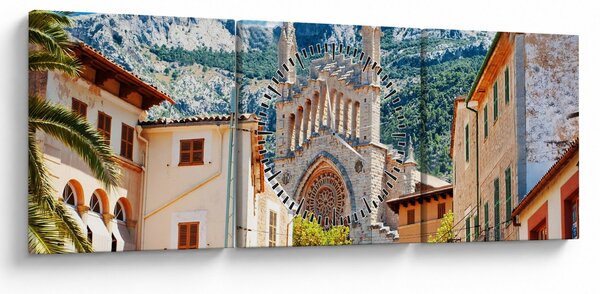 Tablou - Sóller, Mallorca (cu ceas) (90x30 cm)