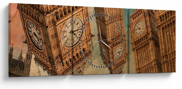 Tablou - Big Ben, Londra (cu ceas) (90x30 cm)