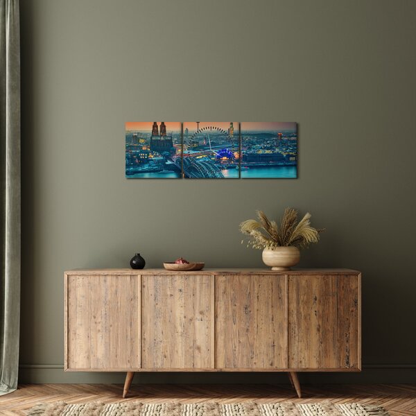 Tablou - Köln (cu ceas) (90x30 cm)