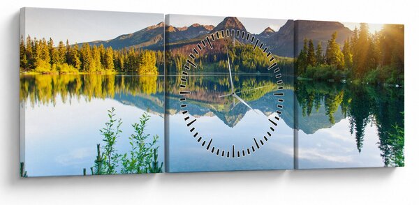 Tablou - Lacul (cu ceas) (90x30 cm)