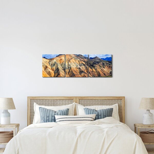 Tablou - Landmannalaugar (cu ceas) (90x30 cm)