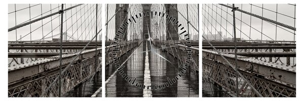 Tablou - Podul Brooklyn (cu ceas) (90x30 cm)