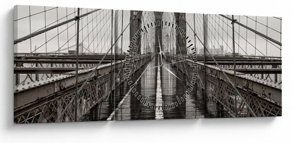 Tablou - Podul Brooklyn (cu ceas) (90x30 cm)