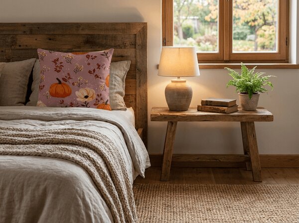 Husa de perna din microfibra PUMPKINS ROSAVIE 45x45 cm, roz vechi