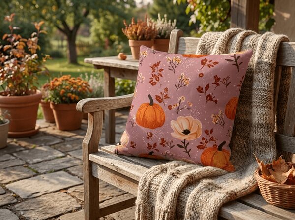 Husa de perna din microfibra PUMPKINS ROSAVIE 45x45 cm, roz vechi