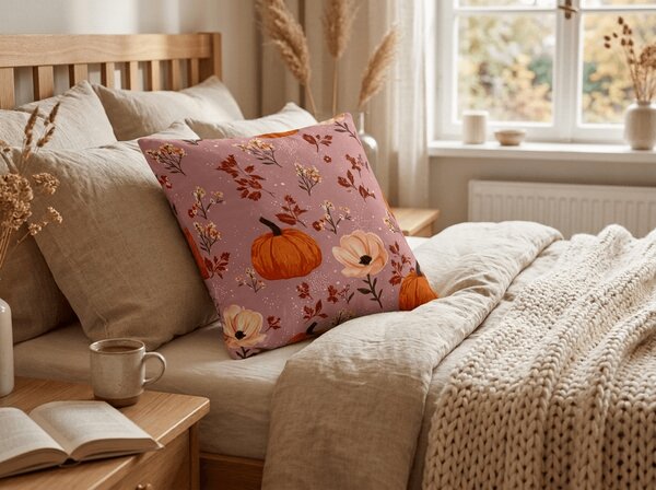 Husa de perna din microfibra PUMPKINS ROSAVIE 45x45 cm, roz vechi