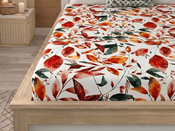 Cearsaf din microfibra AUTUMN LEAVES colorat 90x200 cm
