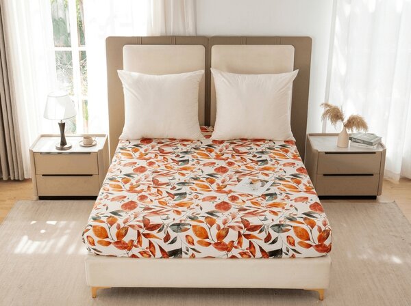 Cearsaf din microfibra AUTUMN LEAVES colorat 90x200 cm