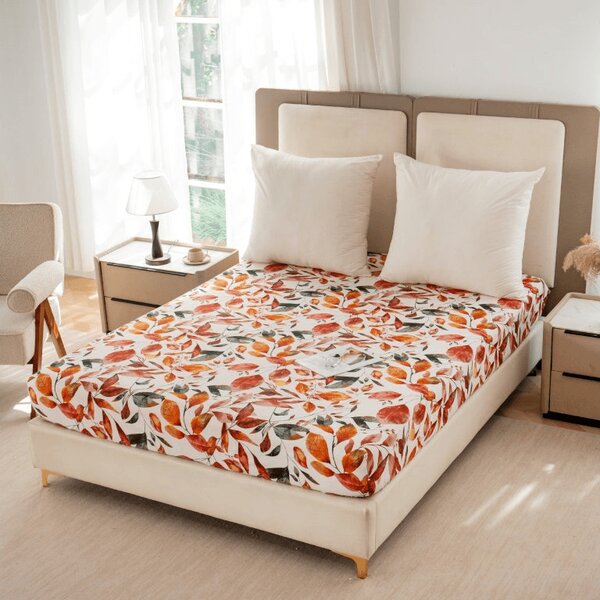 Cearsaf din microfibra AUTUMN LEAVES colorat 90x200 cm
