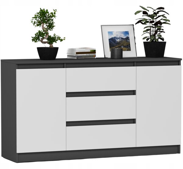 Comodă Rymaxa (antracit + alb). Promo -13%. 1151474