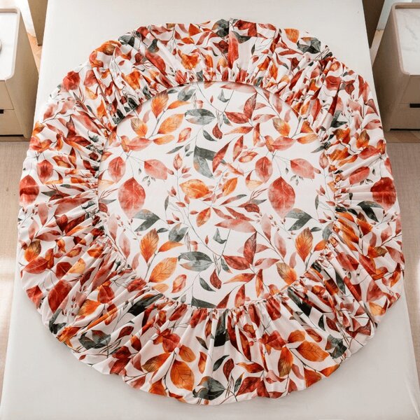 Cearsaf din microfibra AUTUMN LEAVES colorat 90x200 cm