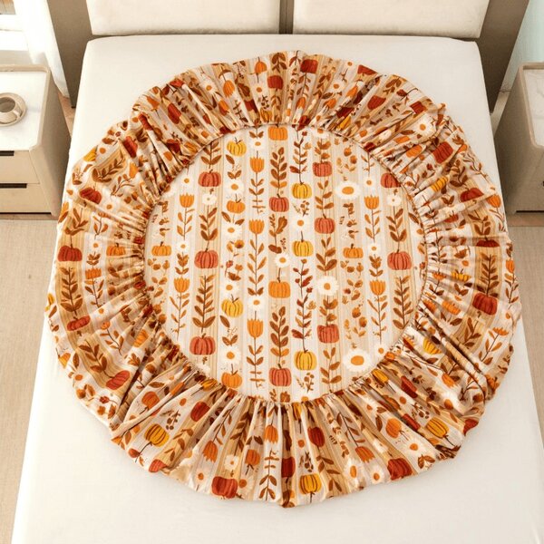 Cearsaf din microfibra PUMPKIN STRIPES colorat 90x200 cm