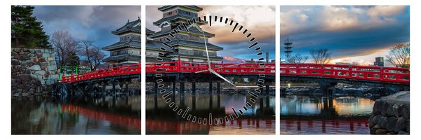 Tablou - Japonia (cu ceas) (90x30 cm)