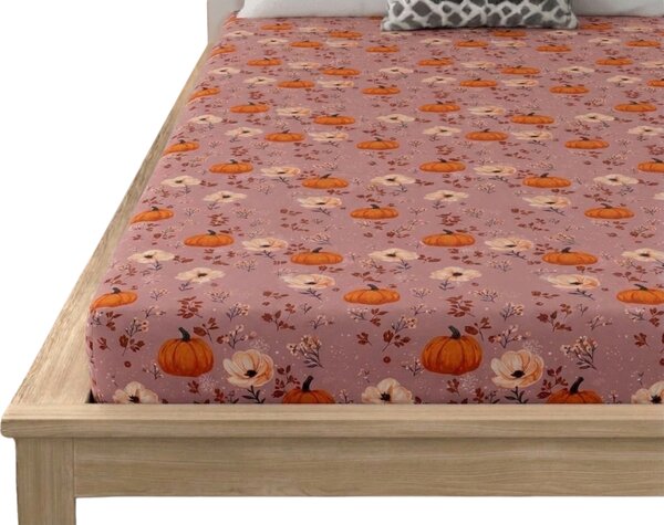 Cearsaf din microfibra PUMPKINS ROSAVIE roz vechi 90x200 cm