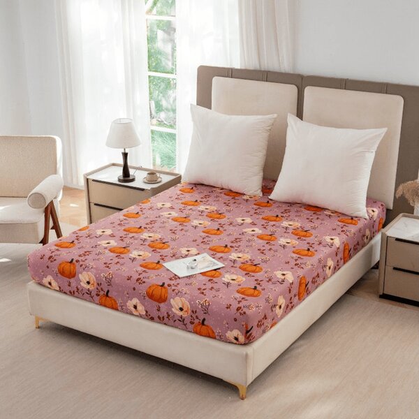 Cearsaf din microfibra PUMPKINS ROSAVIE roz vechi 90x200 cm