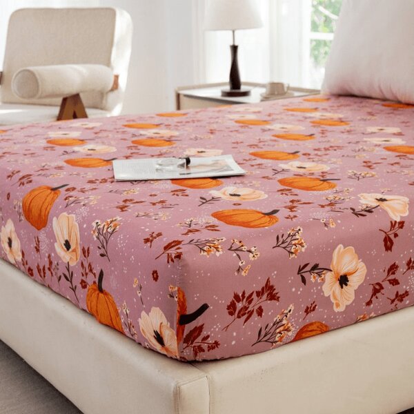 Cearsaf din microfibra PUMPKINS ROSAVIE roz vechi 90x200 cm