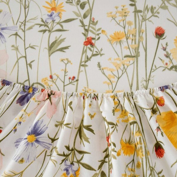 Cearsaf din microfibra WILDFLOWERS colorat 180x200 cm