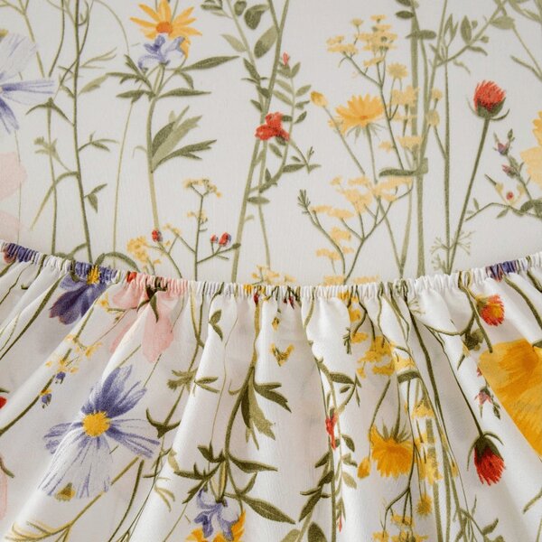 Cearsaf din microfibra WILDFLOWERS colorat 90x200 cm