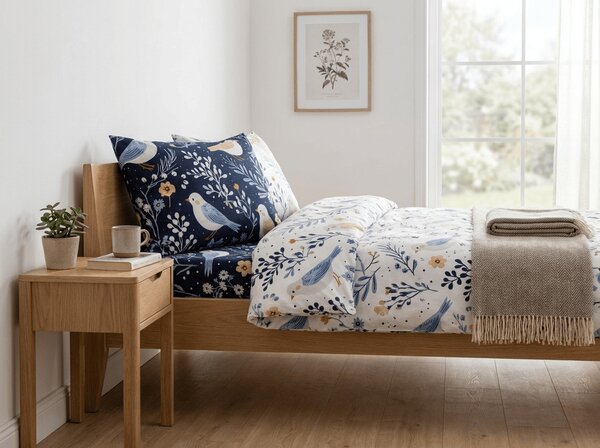 Fata de perna din microfibra DENIM PASARE 50x70 cm, albastru