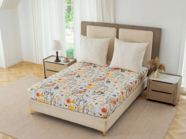 Cearsaf din microfibra WILDFLOWERS colorat 90x200 cm
