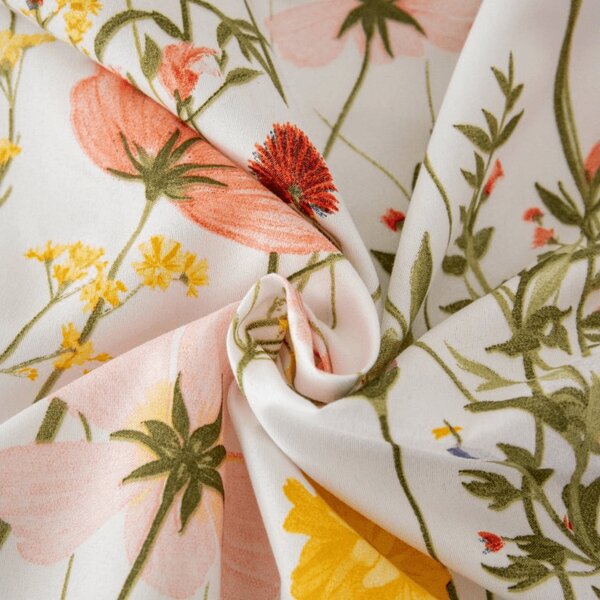 Cearsaf din microfibra WILDFLOWERS colorat 90x200 cm