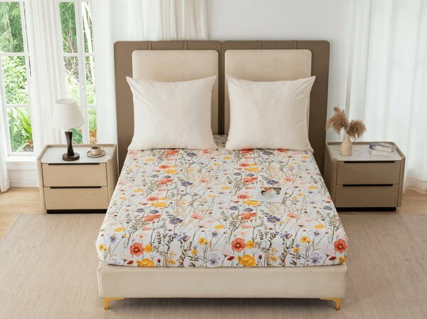 Cearsaf din microfibra WILDFLOWERS colorat 90x200 cm