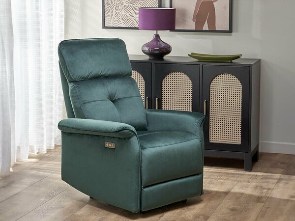 Fotoliu recliner Houston 1543, Verde închis, Tapiterie, 82x80x90cm, 39 kg