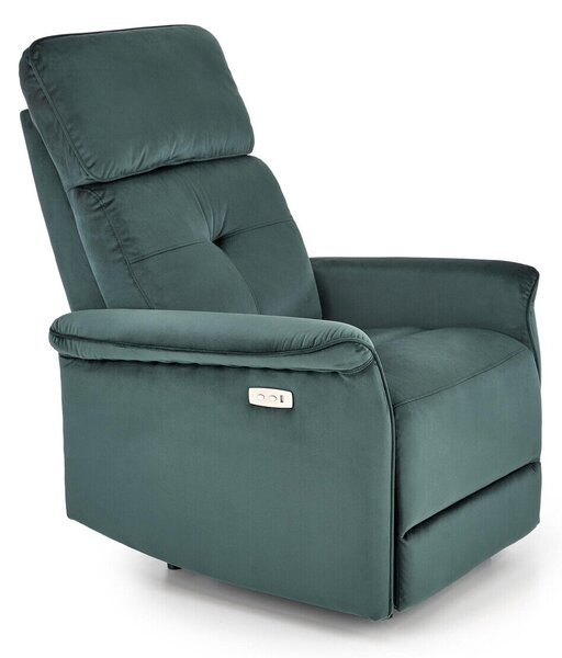 Fotoliu recliner Houston 1543, Verde închis, Tapiterie, 82x80x90cm, 39 kg
