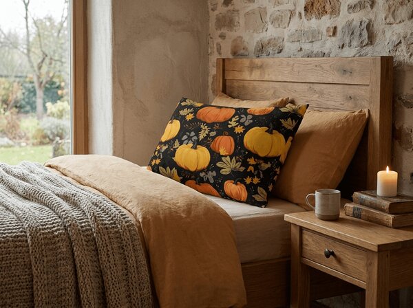 Husa de perna din microfibra ORANGE PUMPKINS 50x70 cm, colorat