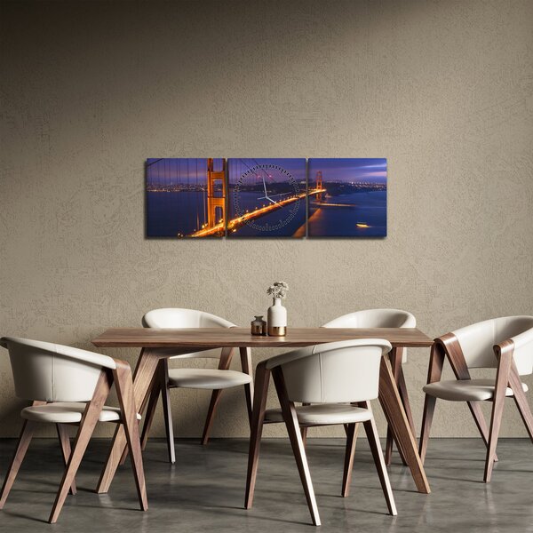 Tablou - Podul Golden Gate (cu ceas) (90x30 cm)