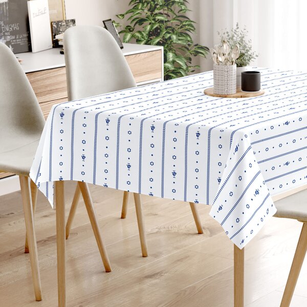 Goldea față de masă 100% bumbac - folclor alb 80 x 80 cm