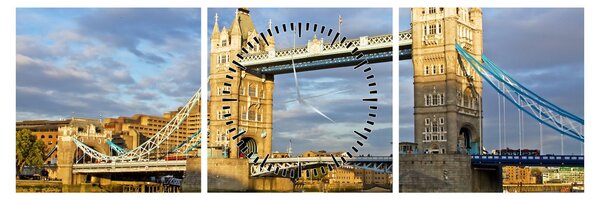 Tablou - Tower Bridge (cu ceas) (90x30 cm)