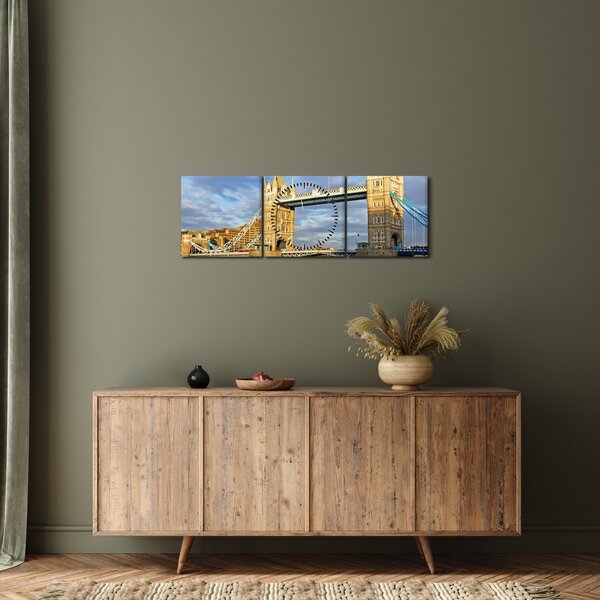 Tablou - Tower Bridge (cu ceas) (90x30 cm)