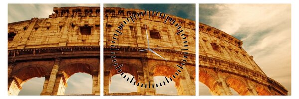 Tablou - Colosseum roman (cu ceas) (90x30 cm)