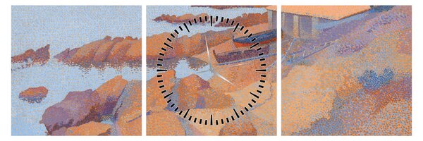 Tablou - Henri Edmond Cross, Calanque des Antibois, reproducere (cu ceas) (90x30 cm)