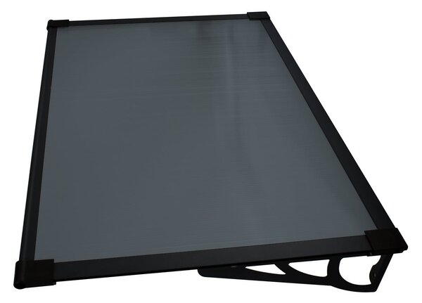 Copertina Usa / Geam MAX PRO 120x100 cm, Policarbonat 5.2 mm, Margini din Aluminiu, Suporturi din Otel Vopsit, Negru/Antracit