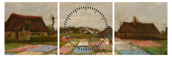 Tablou - Vincent van Gogh, Flower Beds in Holland, reproducere (cu ceas) (90x30 cm)