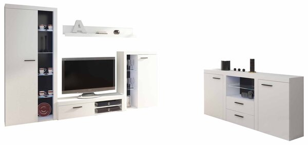 Mobilier living Rokara (cu komodou) (stejar Lefkas) (fără iluminat). 1058160