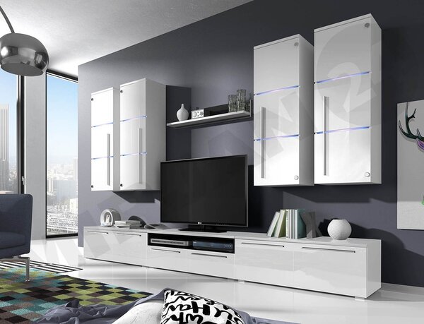 Mobilier living Bridget (Alb + Alb lucios). 1058184