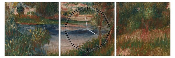 Tablou - Auguste Renoir, Landscape at Vetheuil, reproducere (cu ceas) (90x30 cm)